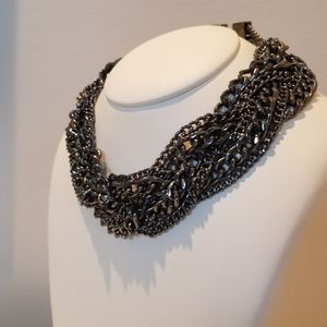 EXPRESS multichain choker in black finish
